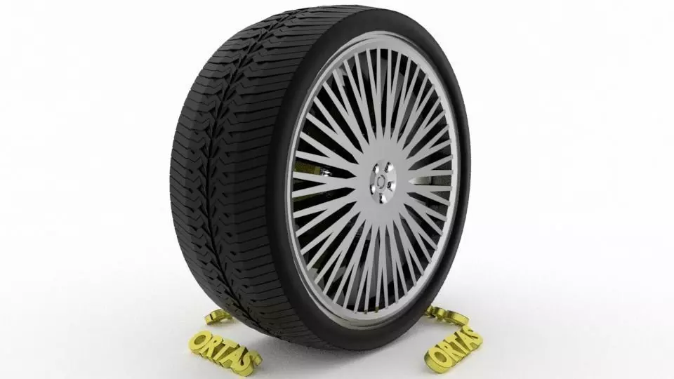 ORTAS CAR WHEEL RIM 88 GAME READY WHEEL RIM TIRE 3D model_0