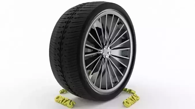 ORTAS CAR WHEEL RIM 87 GAME READY WHEEL RIM TIRE 3D model ORTAS CAR WHEEL RIM 87 GAME READY WHEEL RIM TIRE 3D model