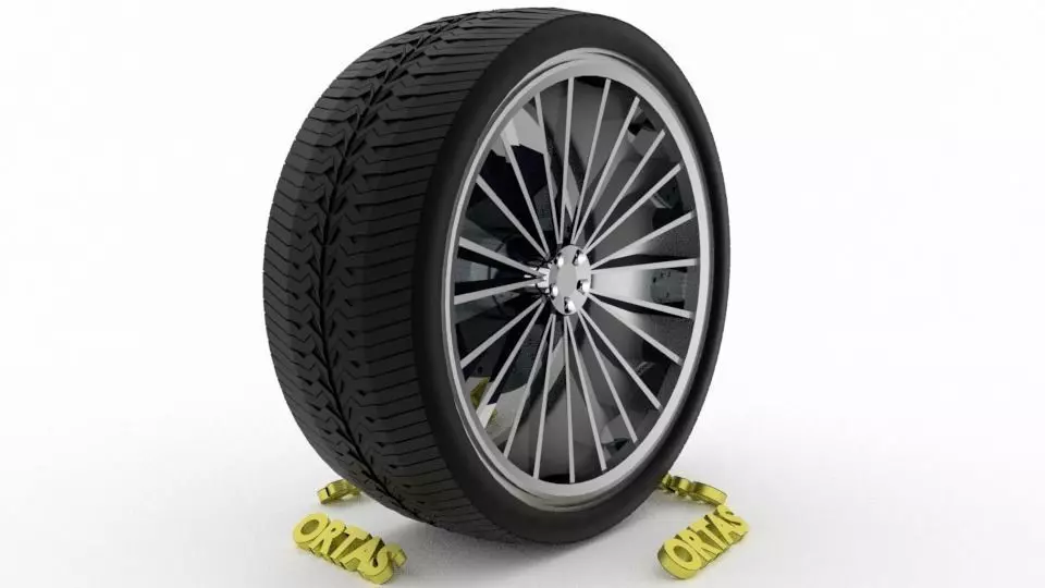 ORTAS CAR WHEEL RIM 87 GAME READY WHEEL RIM TIRE 3D model_0