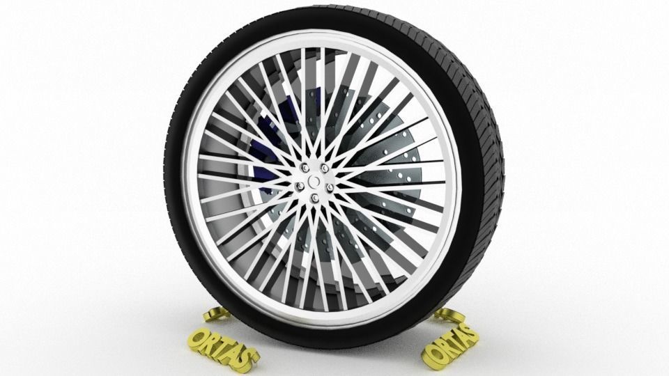 ORTAS CAR WHEEL RIM 84 GAME READY WHEEL RIM TIRE 3D model_4