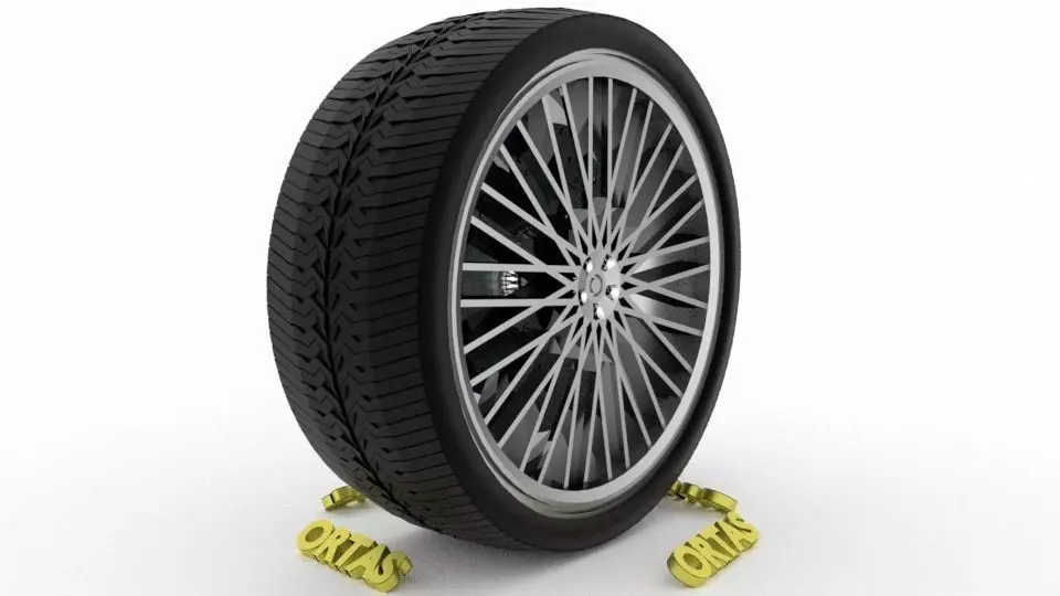 ORTAS CAR WHEEL RIM 84 GAME READY WHEEL RIM TIRE 3D model_0