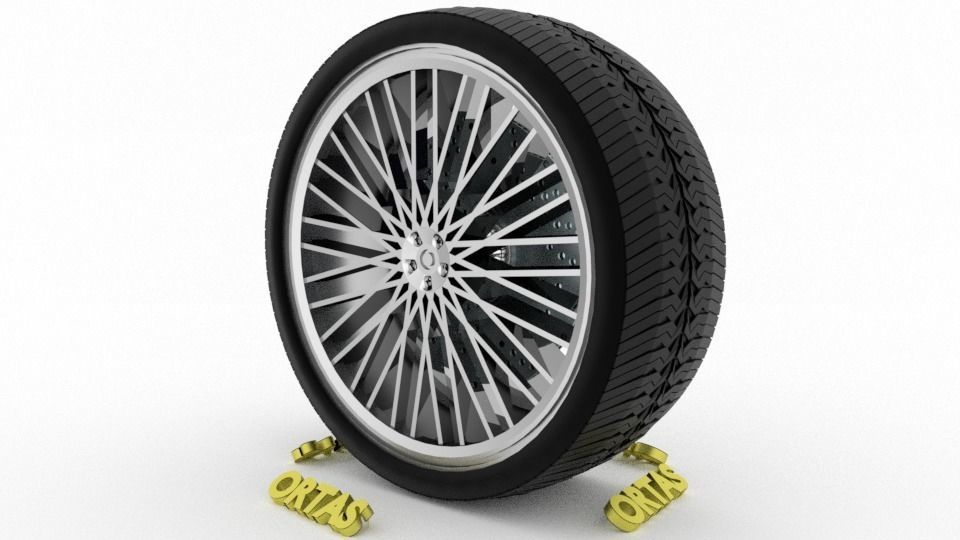 ORTAS CAR WHEEL RIM 84 GAME READY WHEEL RIM TIRE 3D model_6
