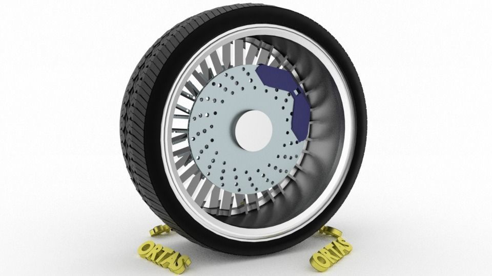 ORTAS CAR WHEEL RIM 84 GAME READY WHEEL RIM TIRE 3D model_8