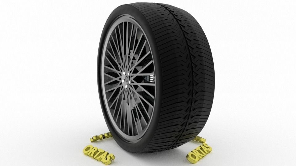 ORTAS CAR WHEEL RIM 84 GAME READY WHEEL RIM TIRE 3D model_7