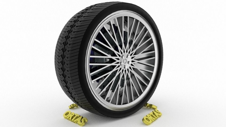 ORTAS CAR WHEEL RIM 84 GAME READY WHEEL RIM TIRE 3D model_1