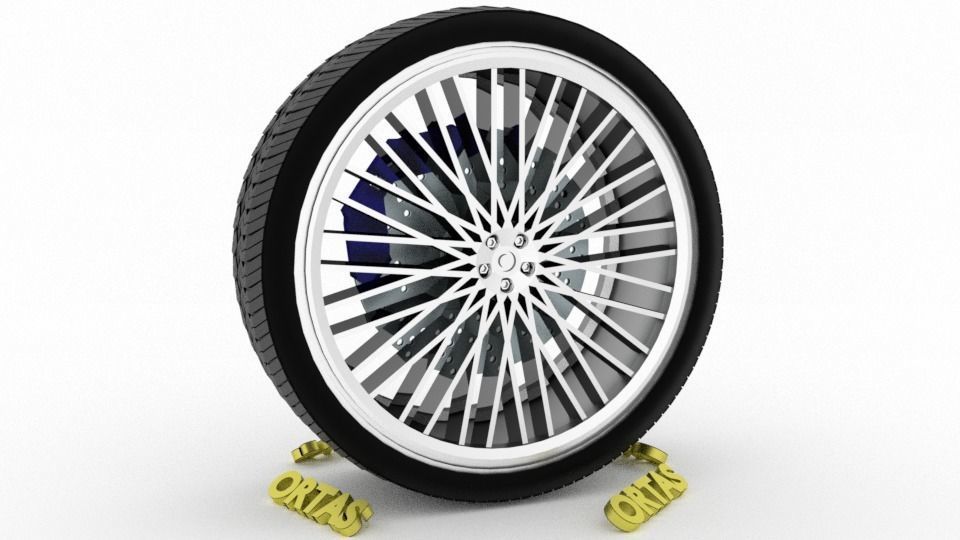 ORTAS CAR WHEEL RIM 84 GAME READY WHEEL RIM TIRE 3D model_3