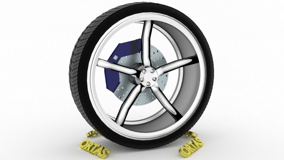 ORTAS CAR WHEEL RIM 83 GAME READY WHEEL RIM TIRE 3D model_3