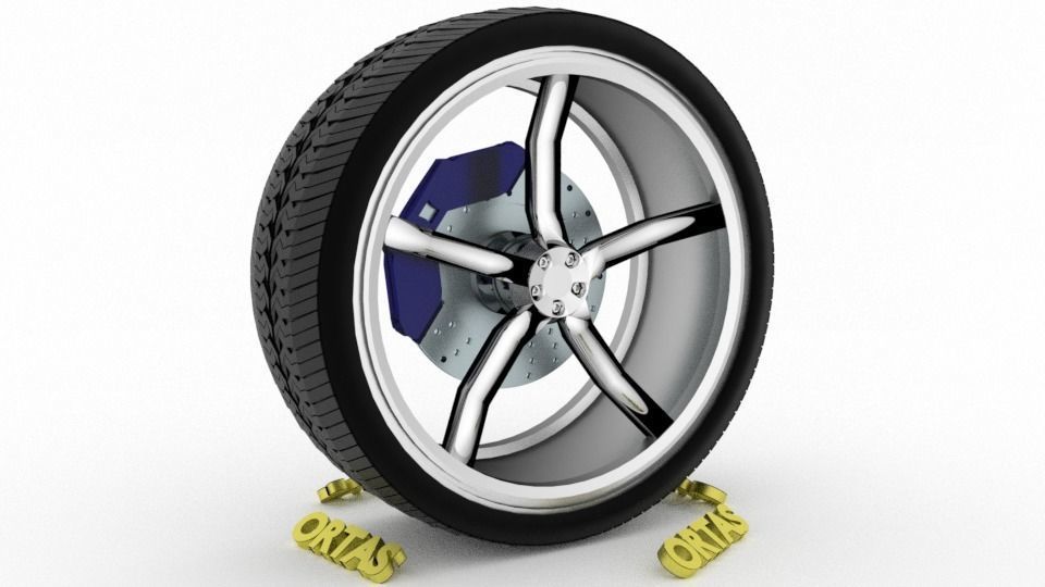 ORTAS CAR WHEEL RIM 83 GAME READY WHEEL RIM TIRE 3D model_2