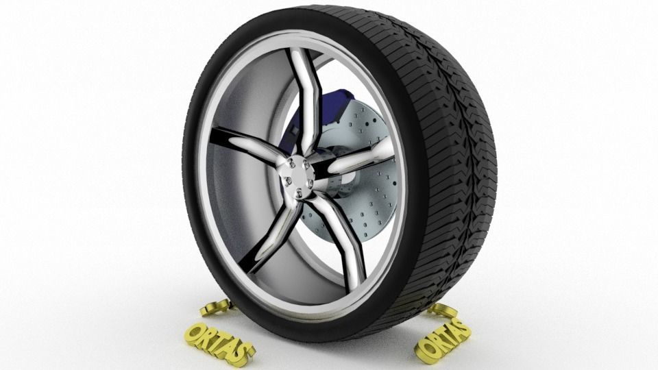 ORTAS CAR WHEEL RIM 83 GAME READY WHEEL RIM TIRE 3D model_6