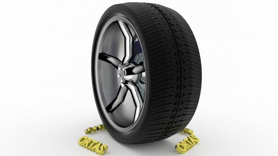 ORTAS CAR WHEEL RIM 83 GAME READY WHEEL RIM TIRE 3D model_7