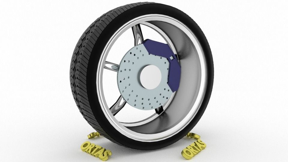 ORTAS CAR WHEEL RIM 83 GAME READY WHEEL RIM TIRE 3D model_8