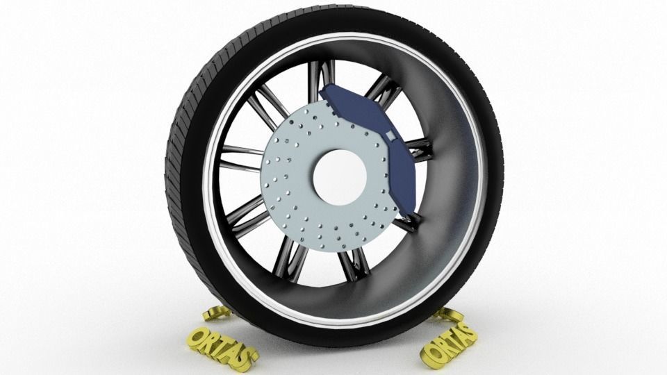 ORTAS CAR WHEEL RIM 82 GAME READY WHEEL RIM TIRE 3D model_8