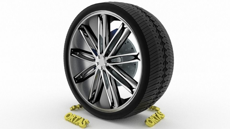 ORTAS CAR WHEEL RIM 82 GAME READY WHEEL RIM TIRE 3D model_6