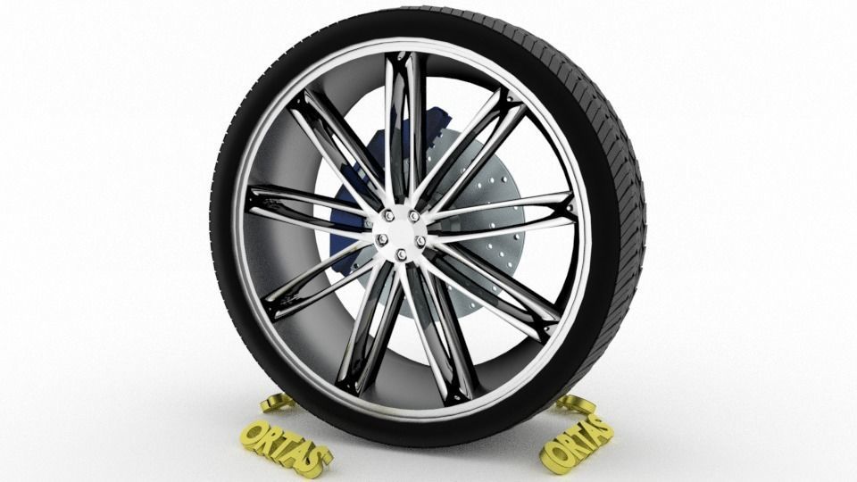 ORTAS CAR WHEEL RIM 82 GAME READY WHEEL RIM TIRE 3D model_4