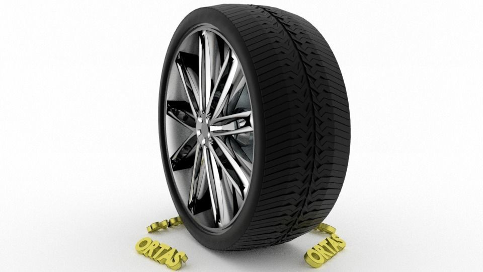 ORTAS CAR WHEEL RIM 82 GAME READY WHEEL RIM TIRE 3D model_7