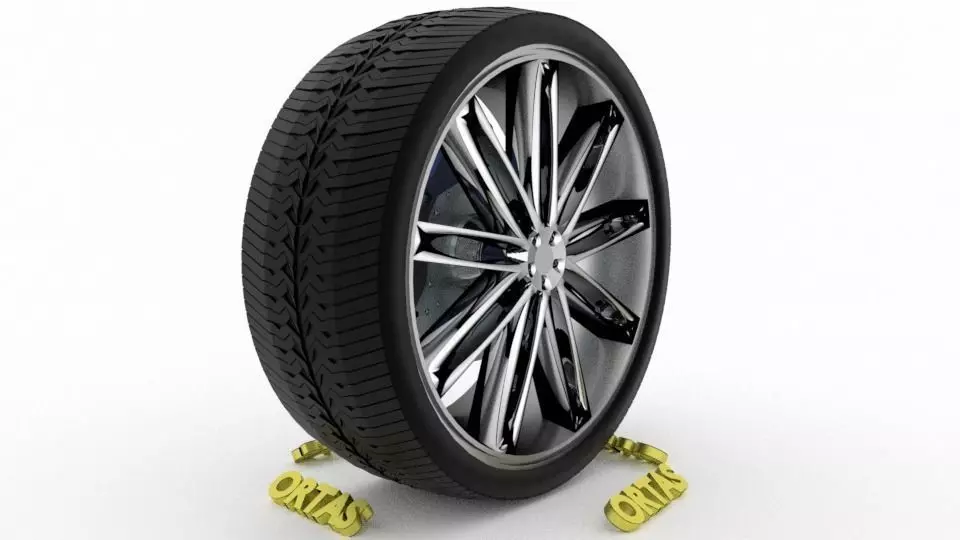 ORTAS CAR WHEEL RIM 82 GAME READY WHEEL RIM TIRE 3D model_0