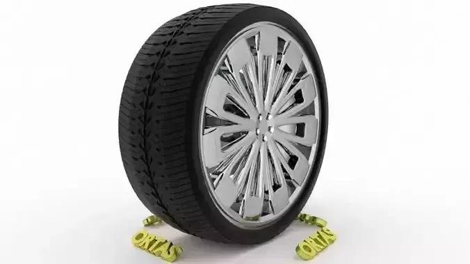 ORTAS CAR WHEEL RIM 79 GAME READY WHEEL RIM TIRE 3D model