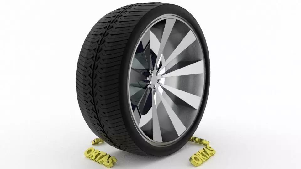 ORTAS CAR WHEEL RIM 78 GAME READY WHEEL RIM TIRE 3D model_0