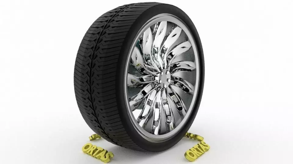ORTAS CAR WHEEL RIM 75 GAME READY WHEEL RIM TIRE 3D model_0