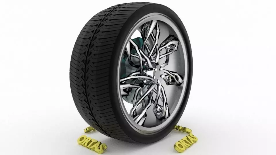 ORTAS CAR WHEEL RIM 73 GAME READY WHEEL RIM TIRE 3D model_0