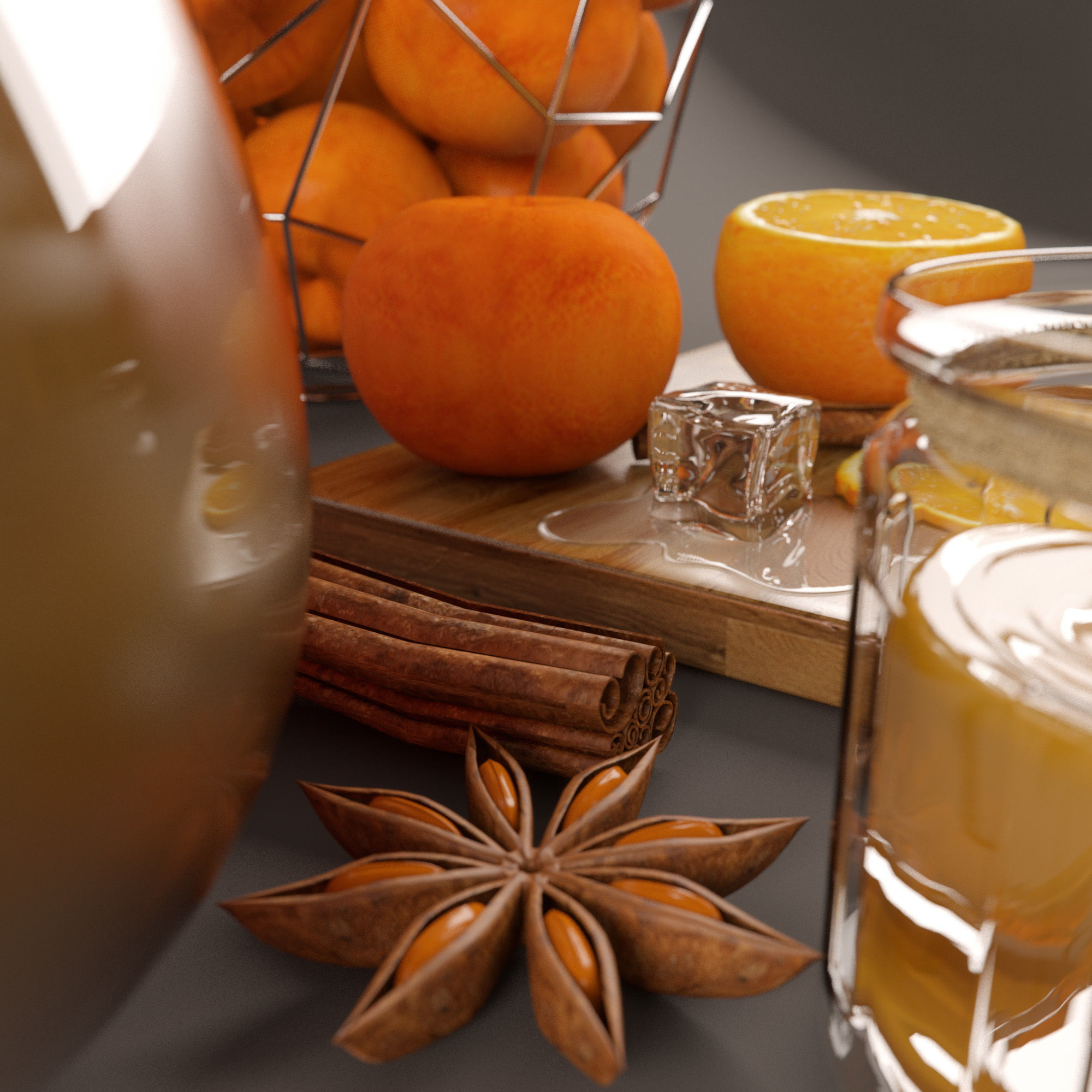 Orange set 1 3D model_1