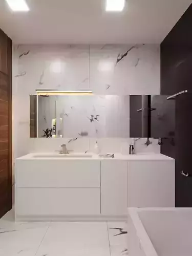 Modern Hi-End Bathroom scene for Cinema 4D and Corona Renderer 3D model