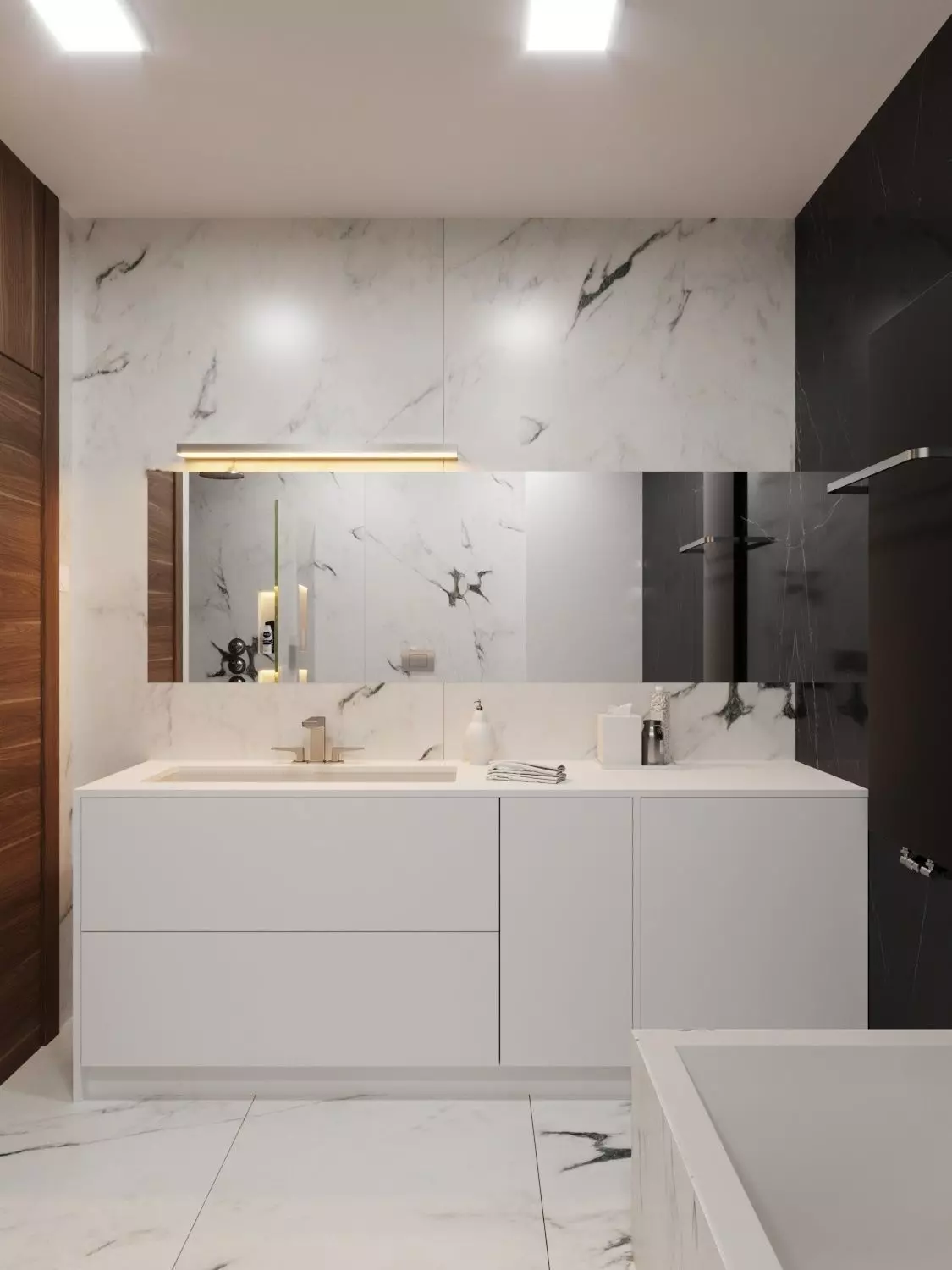 Modern Hi-End Bathroom scene for Cinema 4D and Corona Renderer 3D model_0