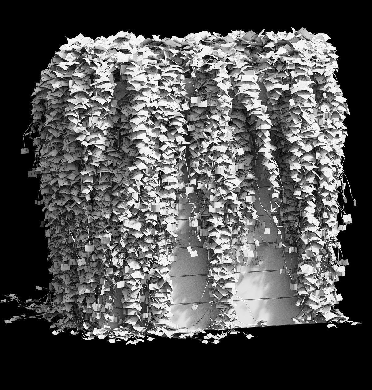 Ivy in tubs - a set of 4 models 3D model_5