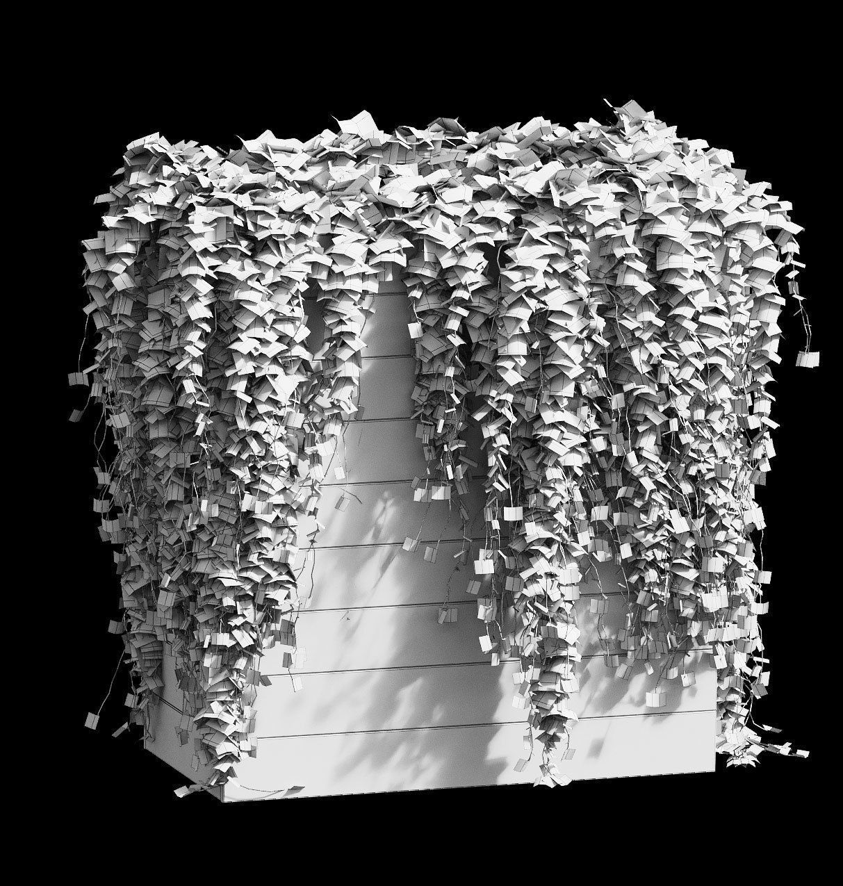 Ivy in tubs - a set of 4 models 3D model_7