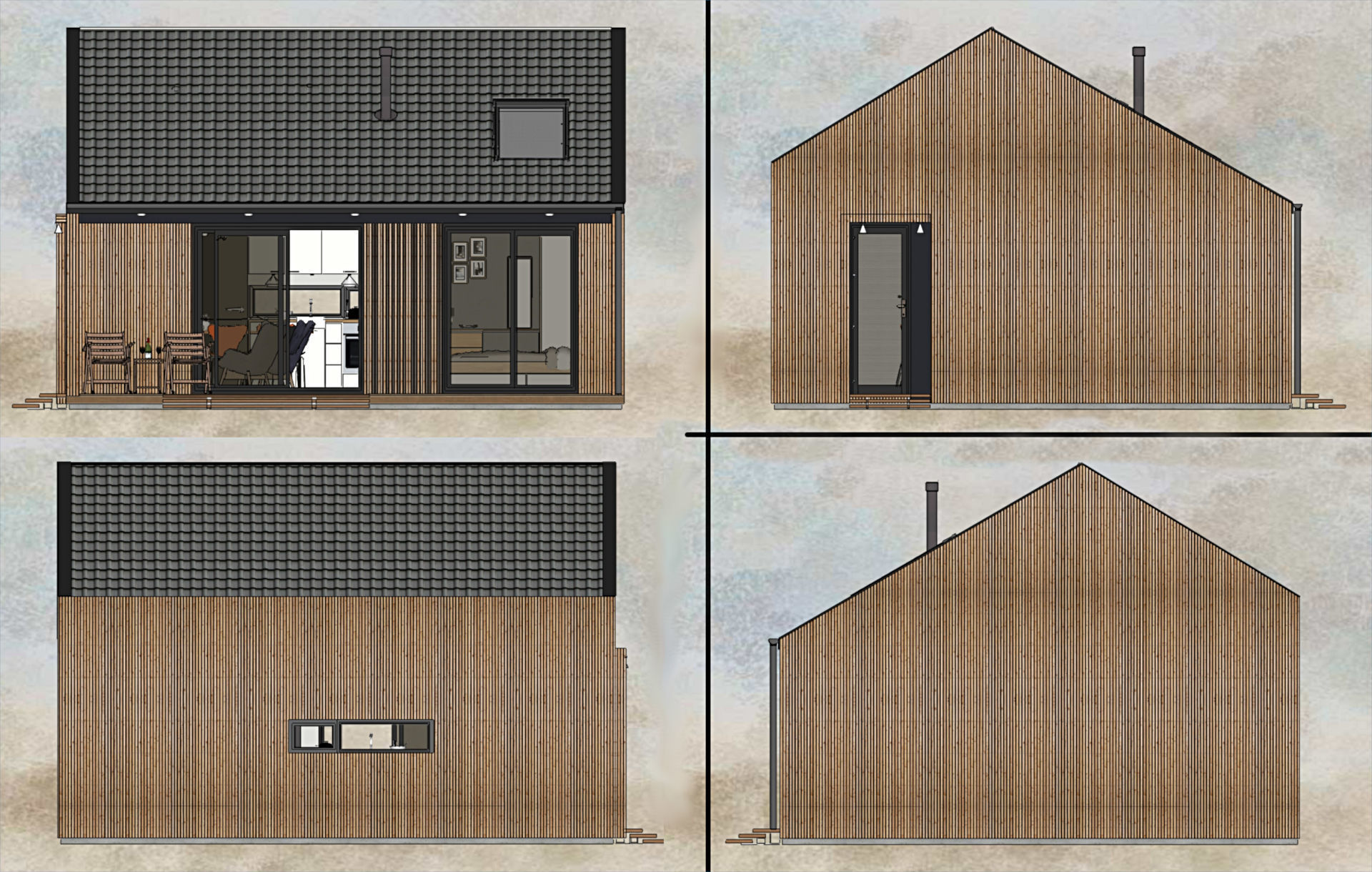 modern vacation house mobile home 3dmodel 3D model_8