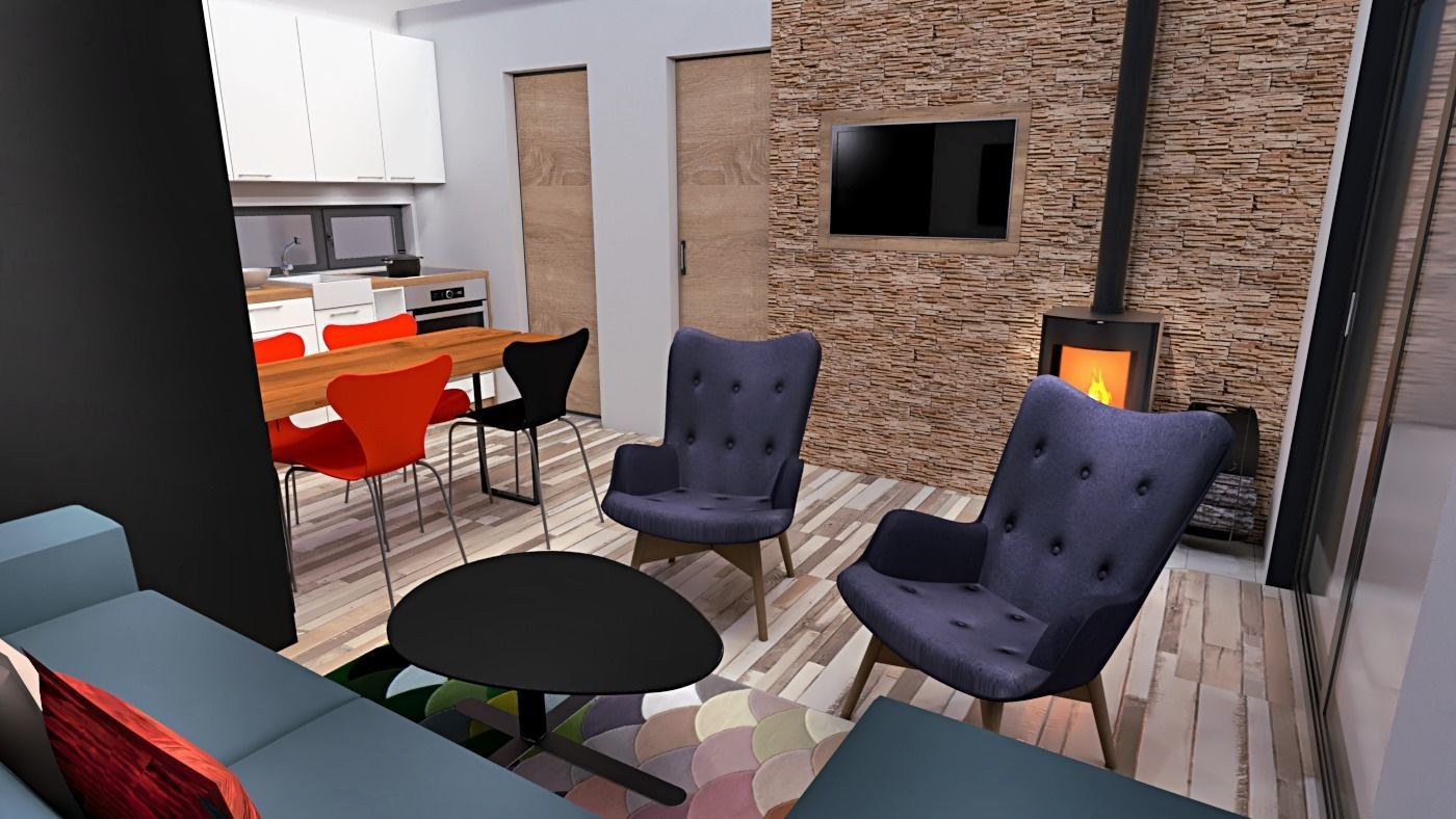 modern vacation house mobile home 3dmodel 3D model_5