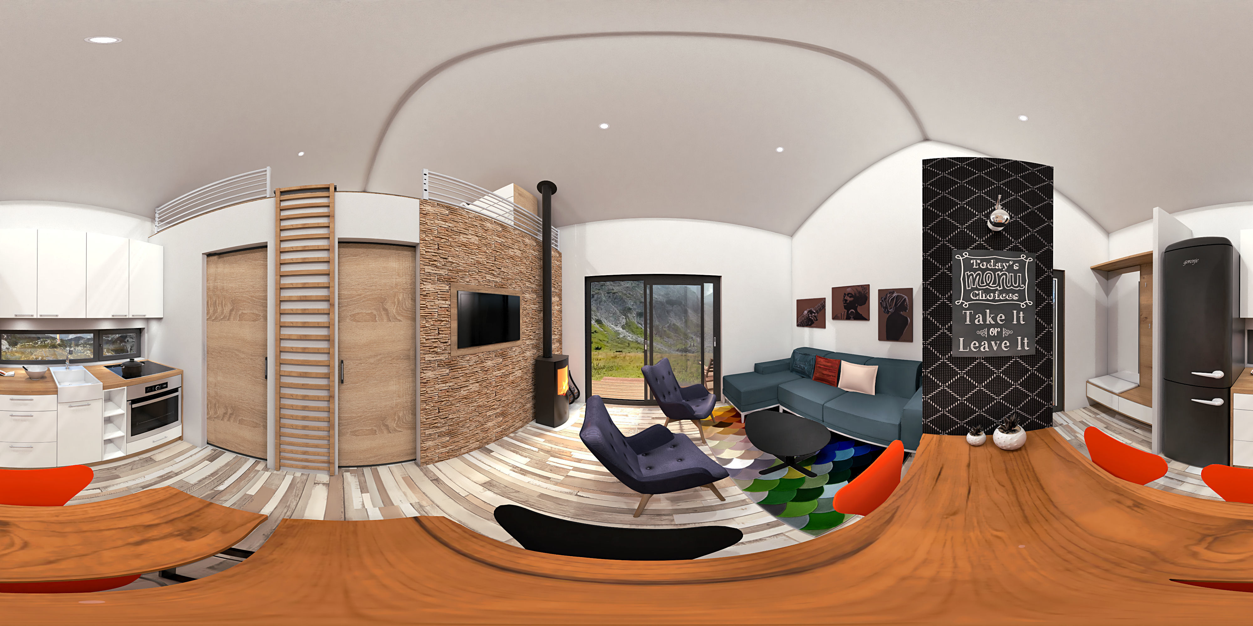 modern vacation house mobile home 3dmodel 3D model_9