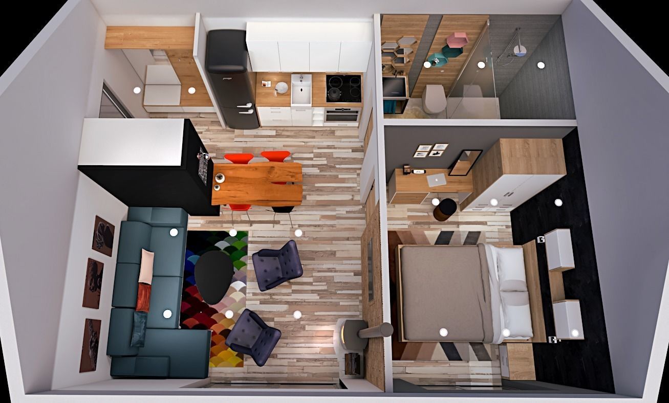 modern vacation house mobile home 3dmodel 3D model_2