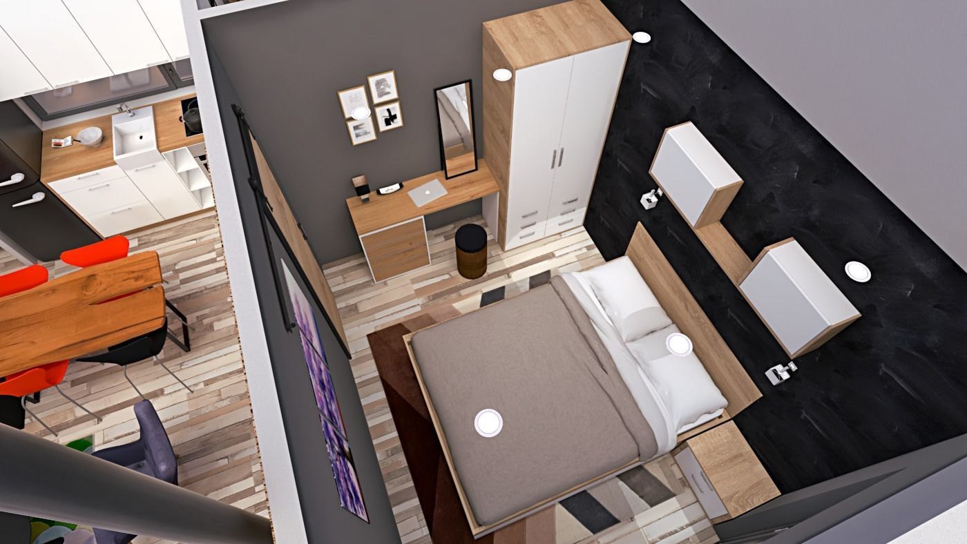 modern vacation house mobile home 3dmodel 3D model_6