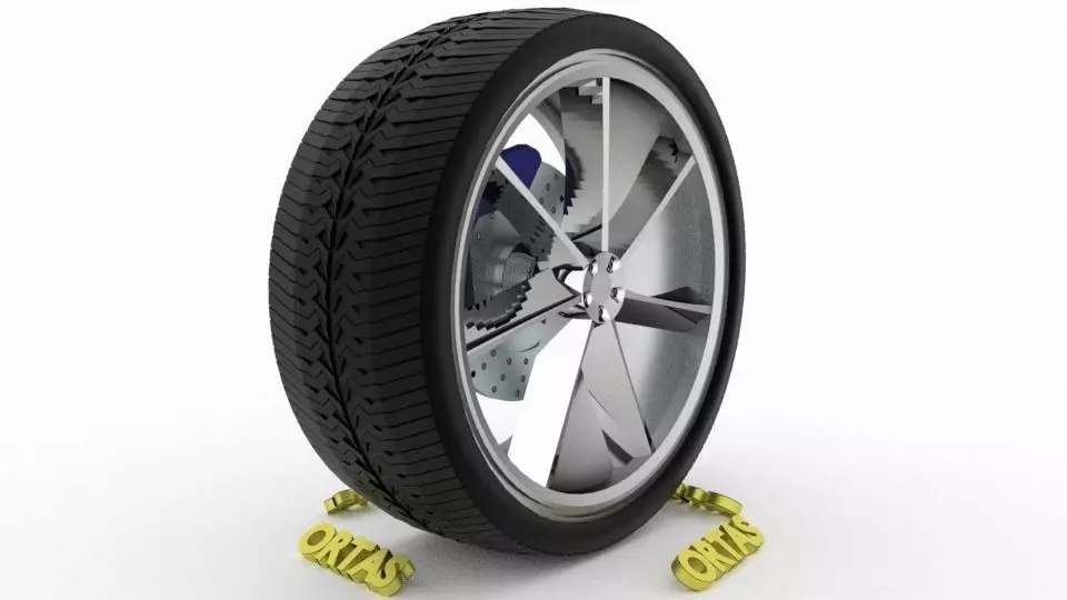 ORTAS CAR WHEEL RIM 134 GAME READY WHEEL RIM TIRE 3D model_0