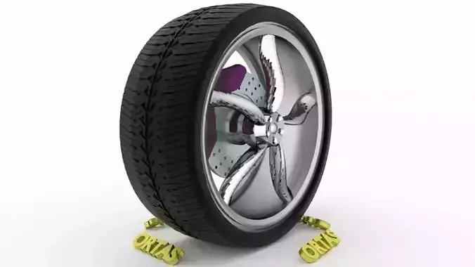 ORTAS CAR WHEEL RIM 133 GAME READY WHEEL RIM TIRE 3D model ORTAS CAR WHEEL RIM 133 GAME READY WHEEL RIM TIRE 3D model