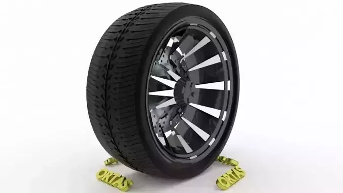 ORTAS CAR WHEEL RIM 132 GAME READY WHEEL RIM TIRE 3D model ORTAS CAR WHEEL RIM 132 GAME READY WHEEL RIM TIRE 3D model