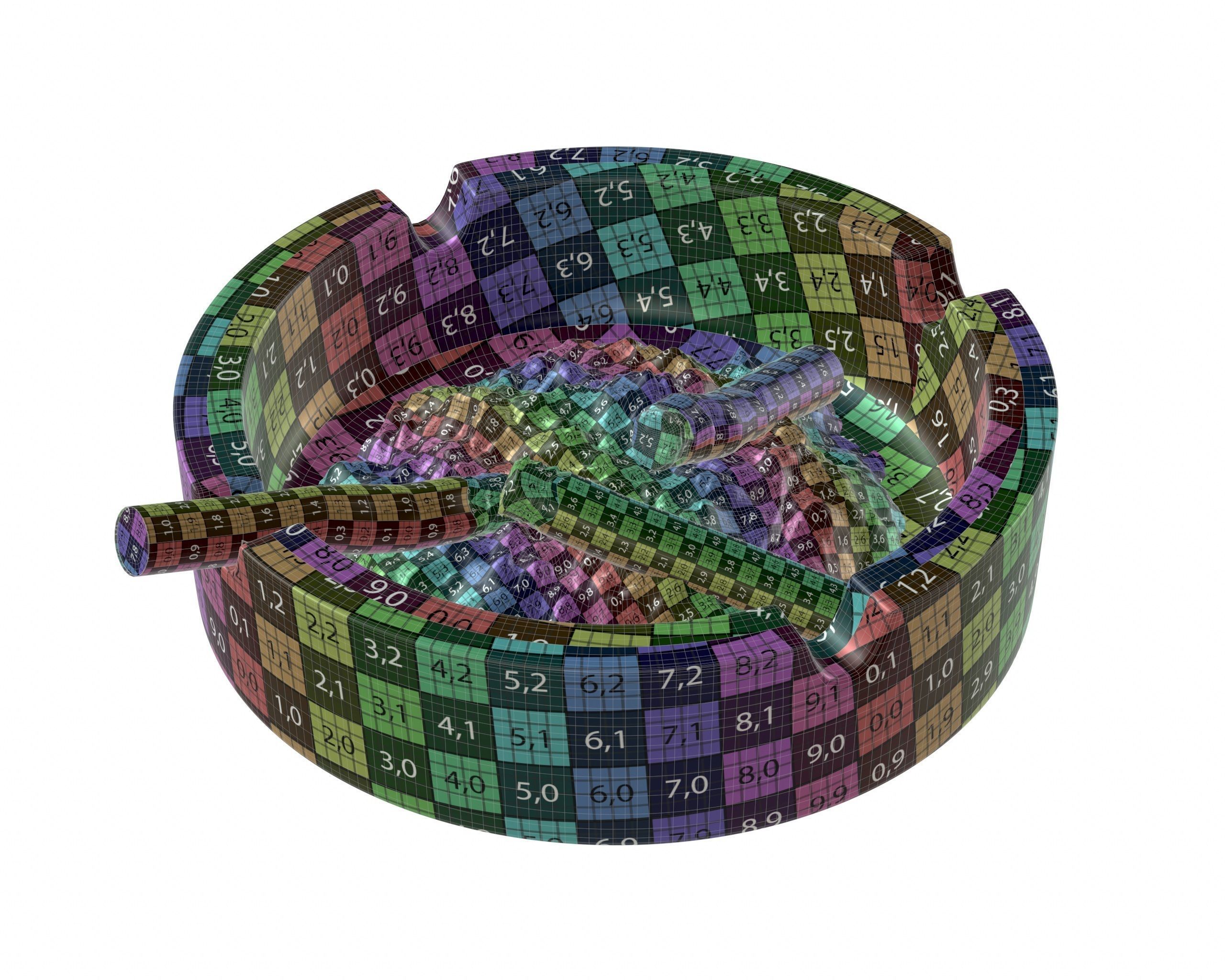 Ashtray Used 3D model_7