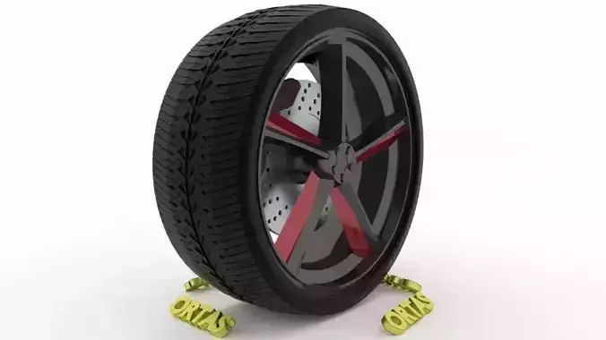 ORTAS CAR WHEEL RIM 124 GAME READY WHEEL RIM TIRE