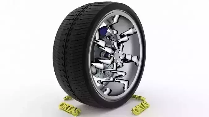 ORTAS CAR WHEEL RIM 112 GAME READY WHEEL RIM TIRE