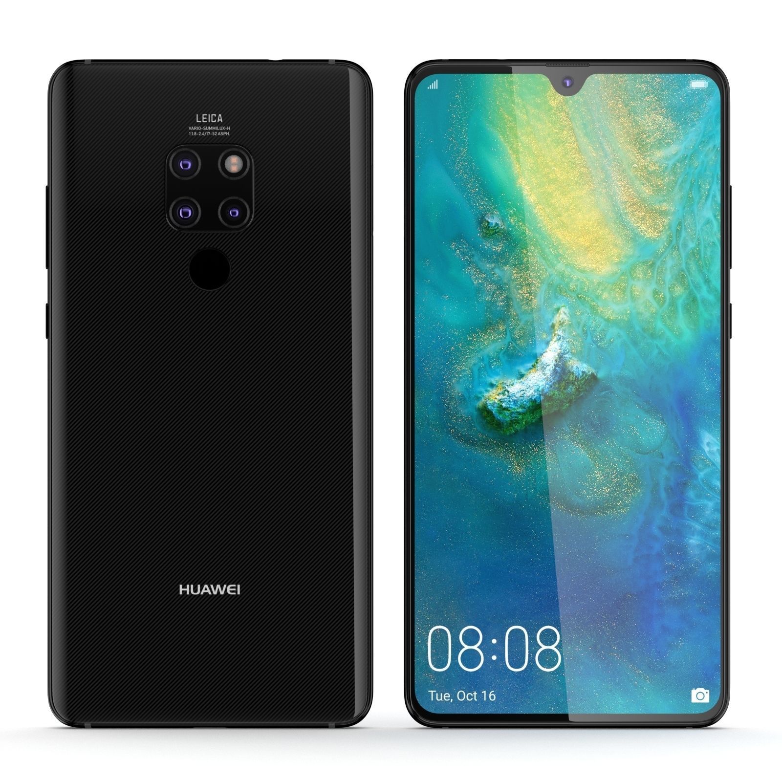 E3D - Huawei Mate 20 Black 3D model_1
