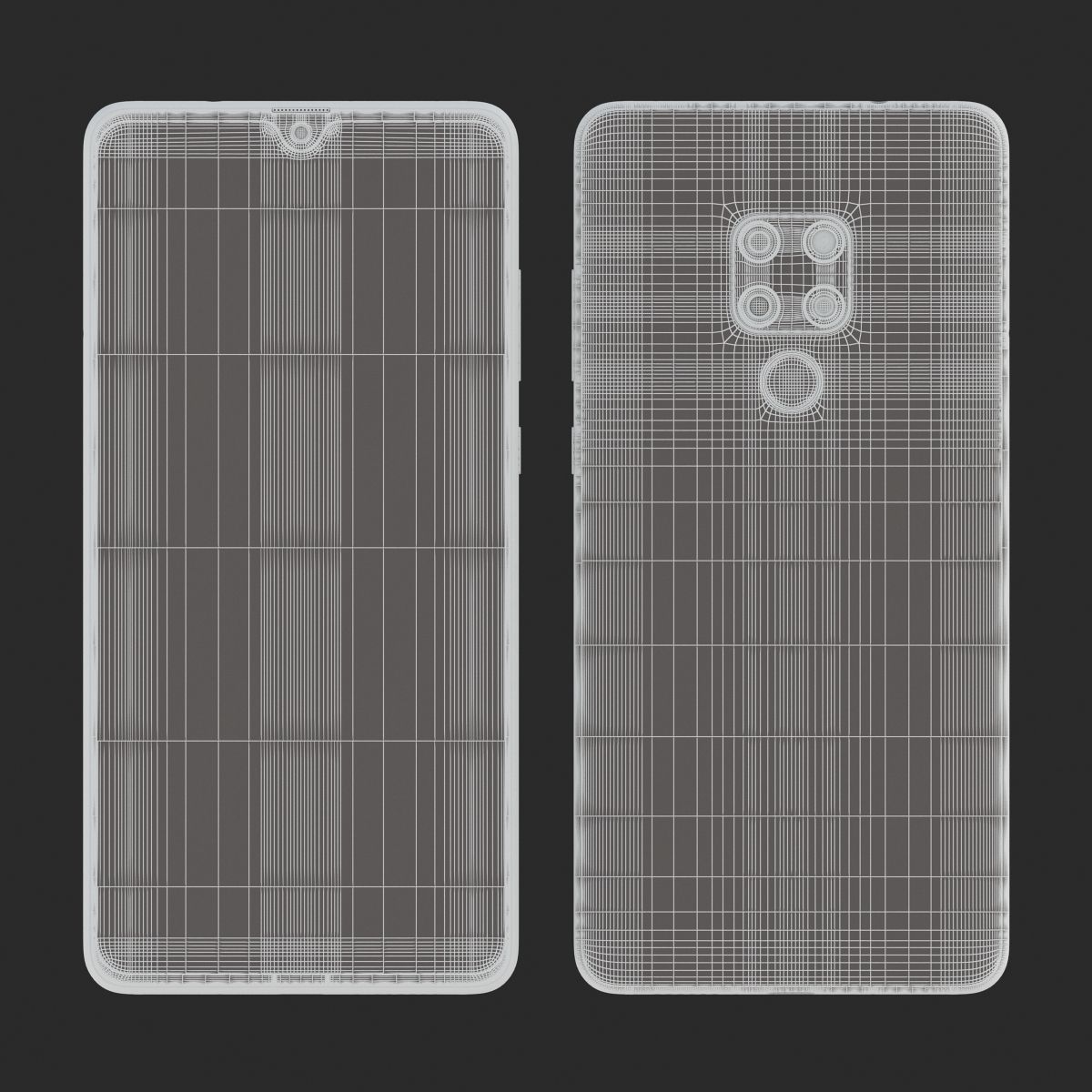 E3D - Huawei Mate 20 Black 3D model_11