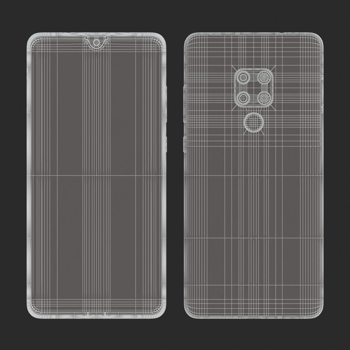 E3D - Huawei Mate 20 Black 3D model_10