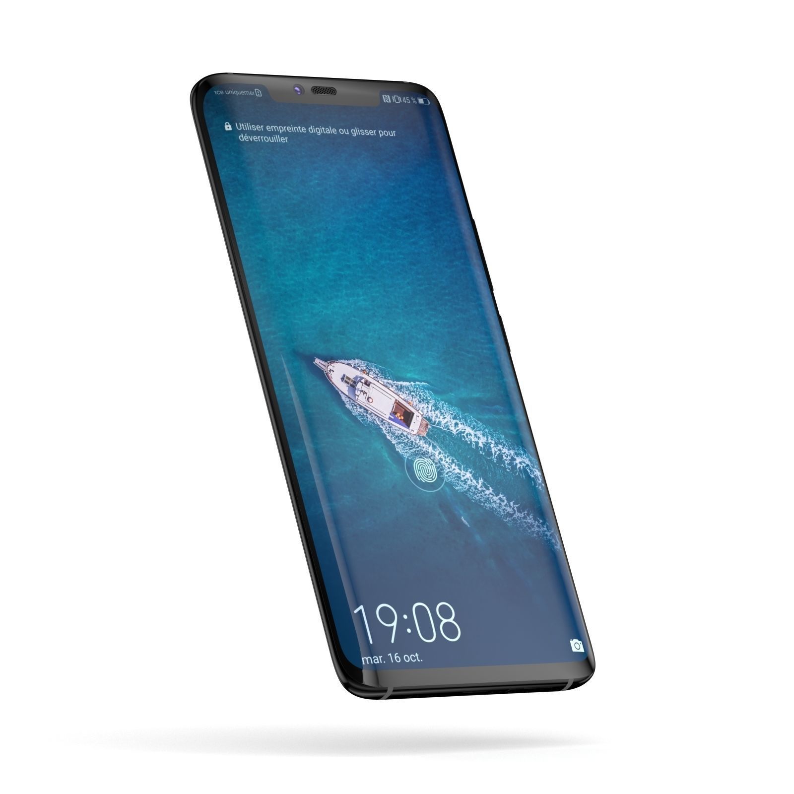 E3D - Huawei Mate 20 Pro Black 3D model_2