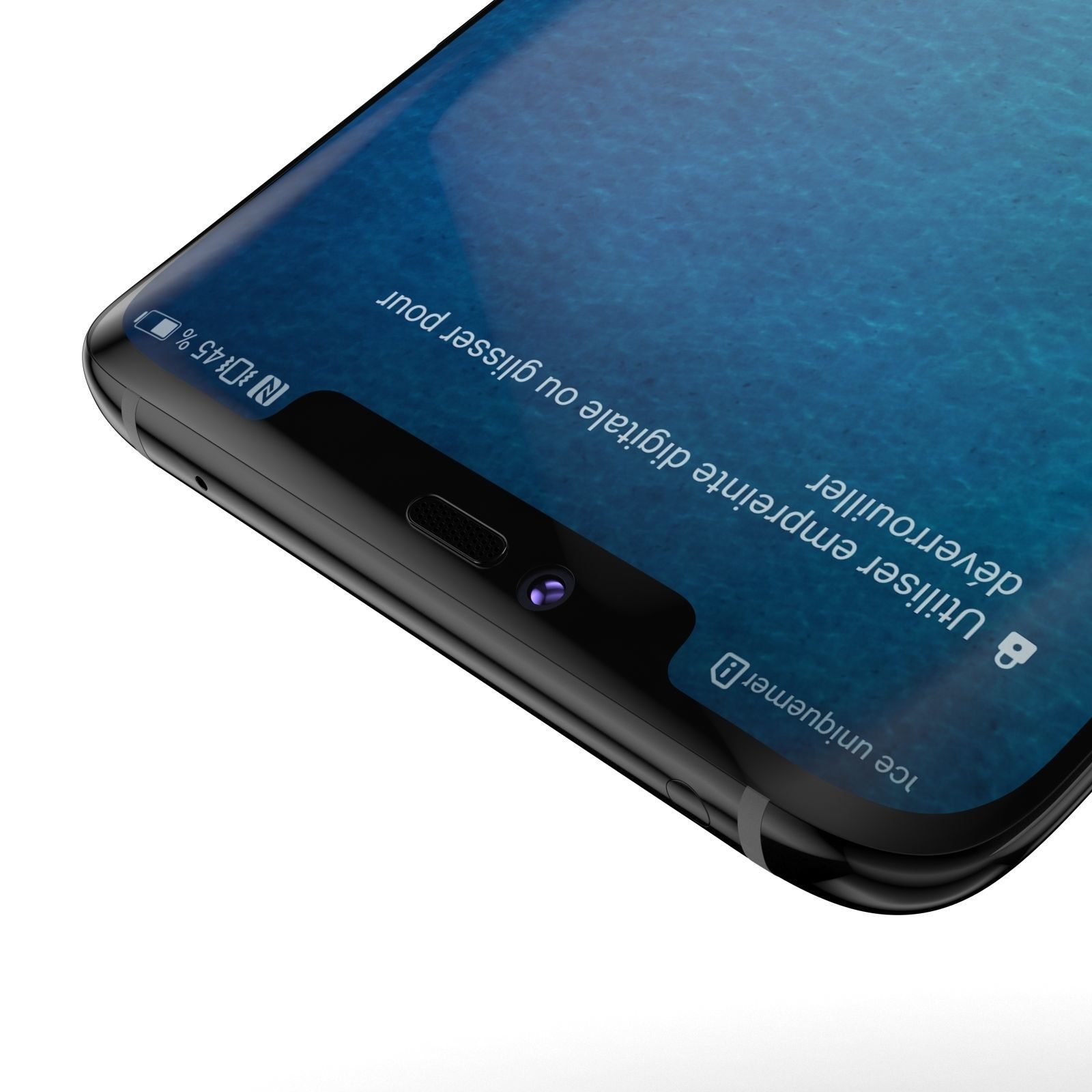 E3D - Huawei Mate 20 Pro Black 3D model_9