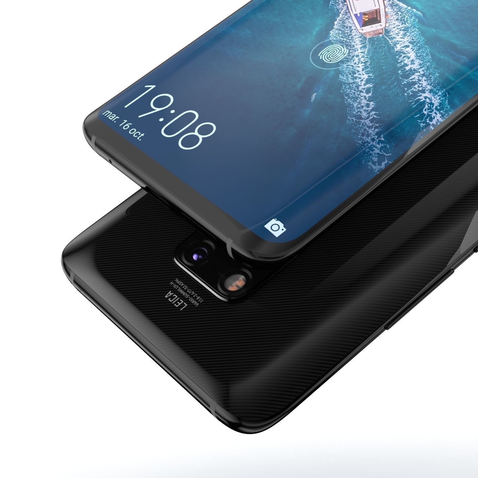 E3D - Huawei Mate 20 Pro Black 3D model_6