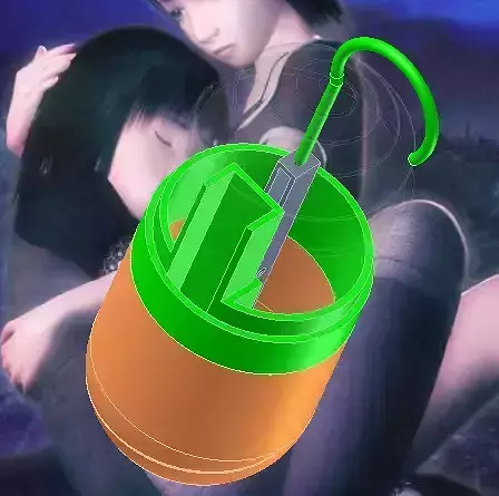 washcapsule woman holding orange cup