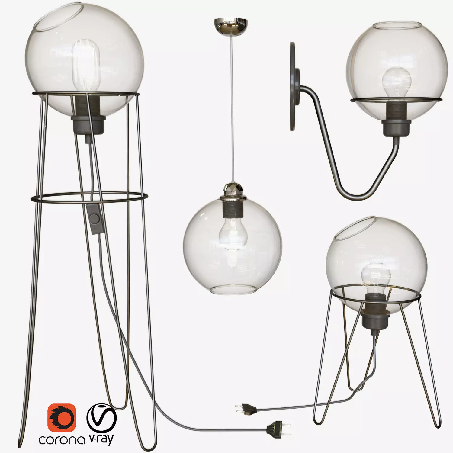sphere lamp 3D model