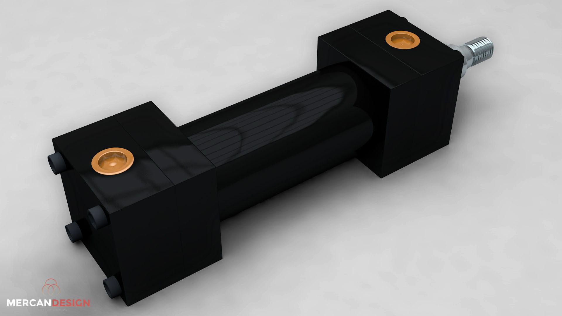 Hydraulic Cylinder 3D model_1