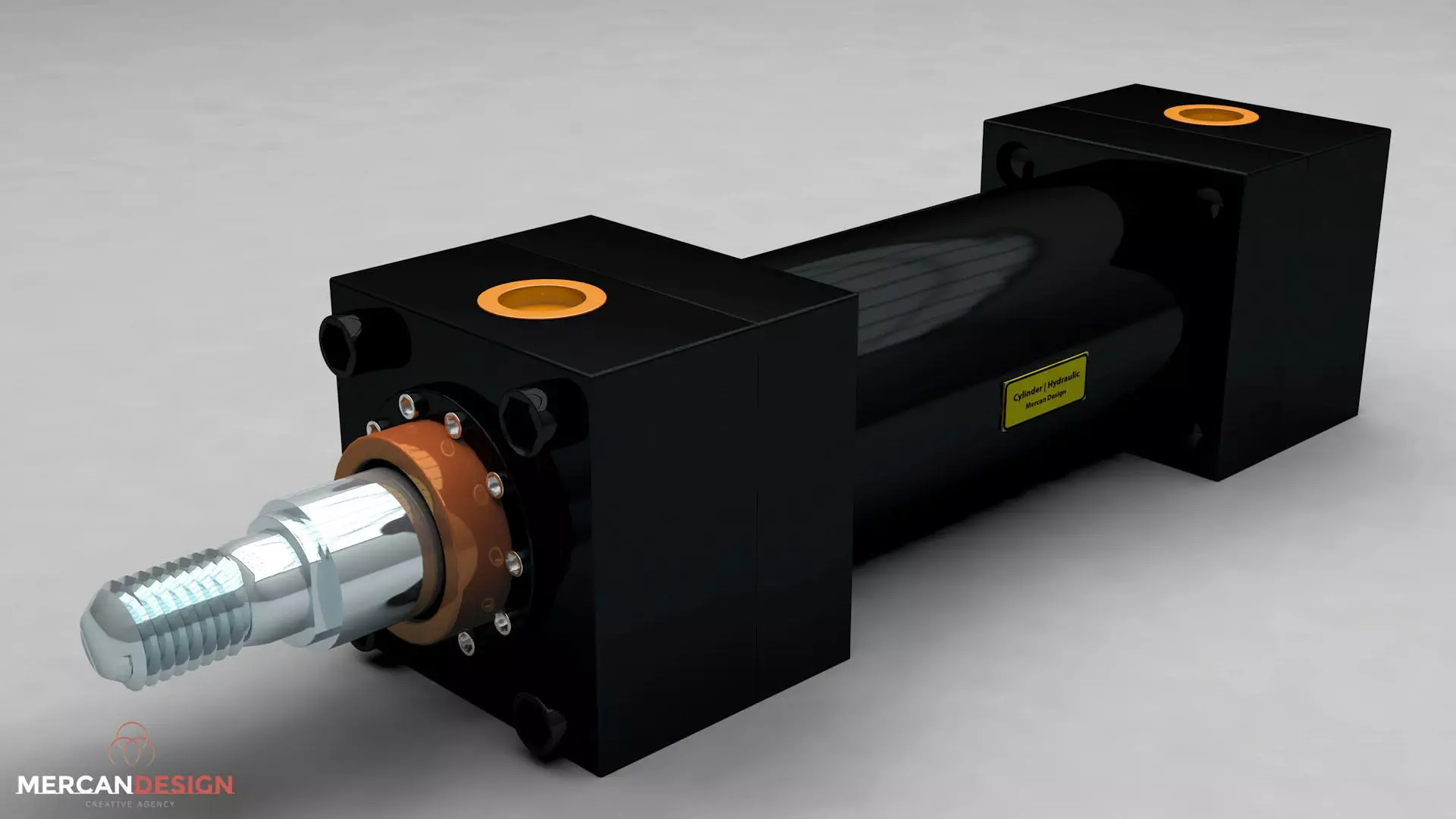 Hydraulic Cylinder 3D model_0